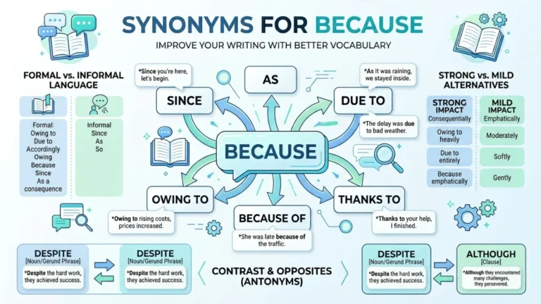 synonyms for because