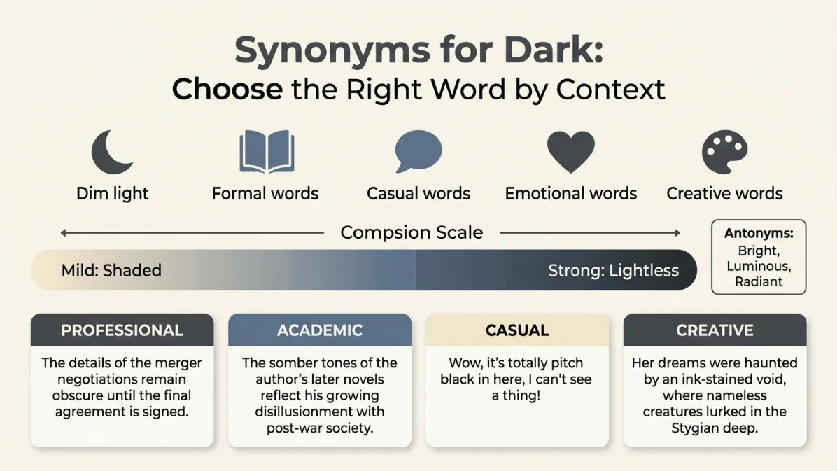 synonyms for dark