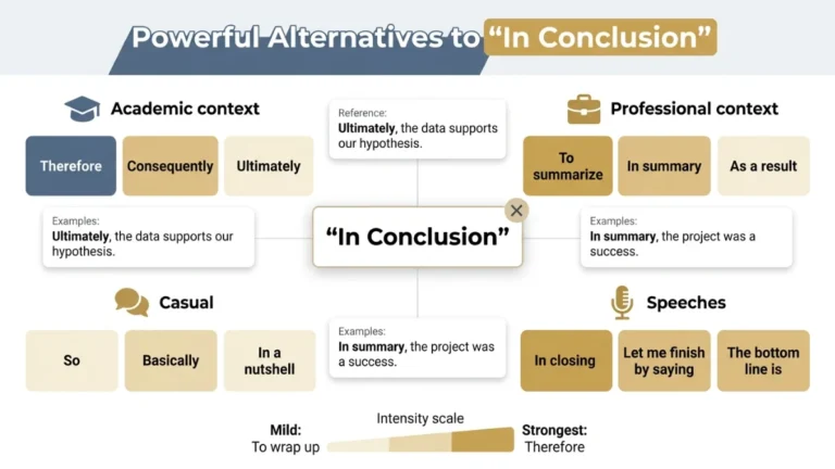 synonyms for in conclusion