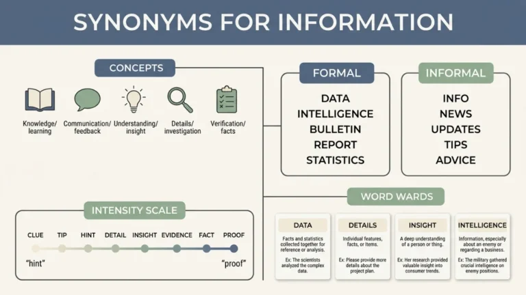 synonyms for information