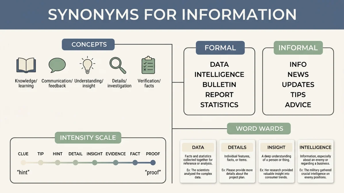 synonyms for information