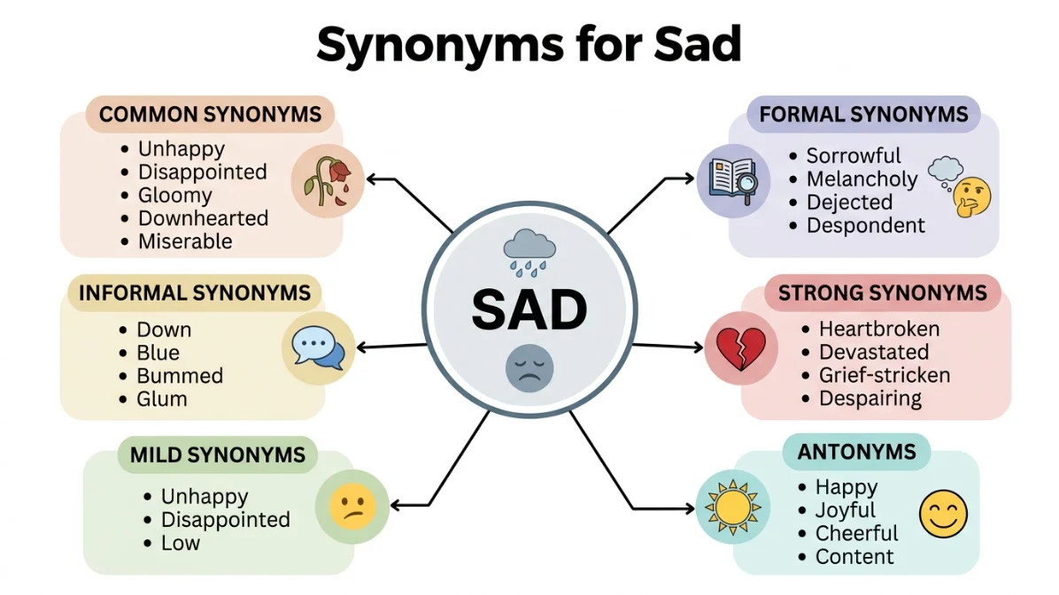 synonyms for sad