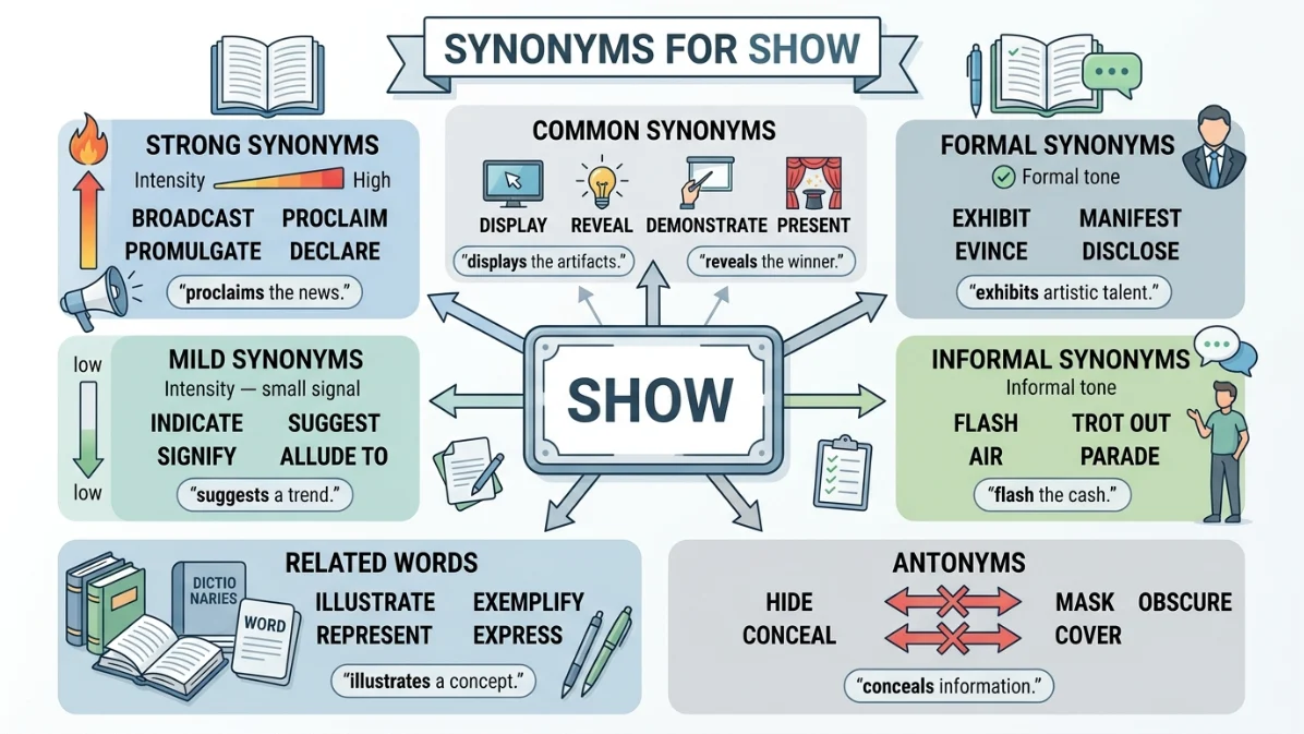 synonyms for show