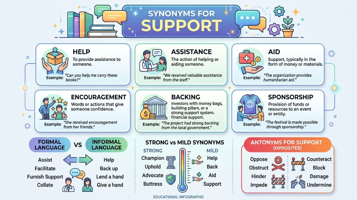synonyms for support