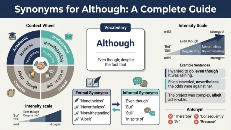 synonyms for although