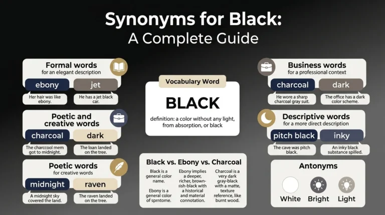 synonyms for black