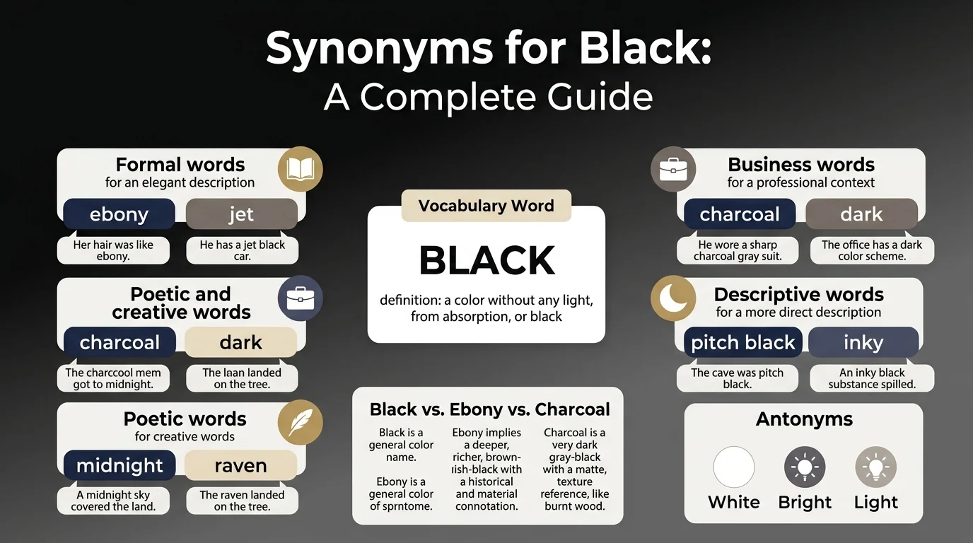 synonyms for black