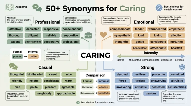 synonyms for caring