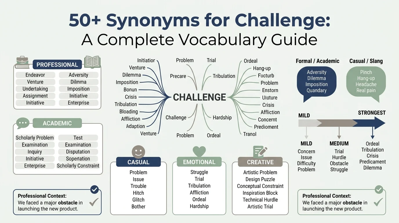 synonyms for challenge