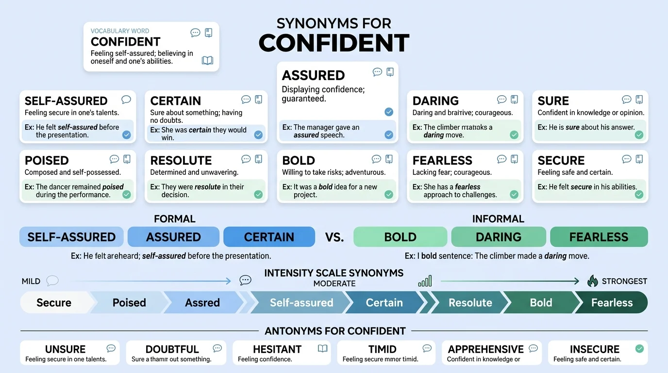 synonyms for confident