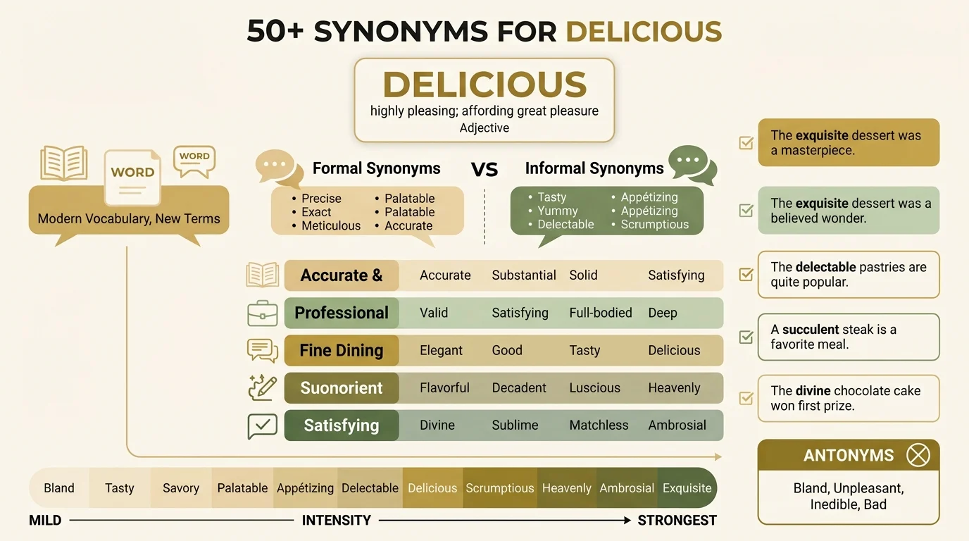 synonyms for delicious