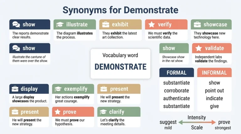 synonyms for demonstrate