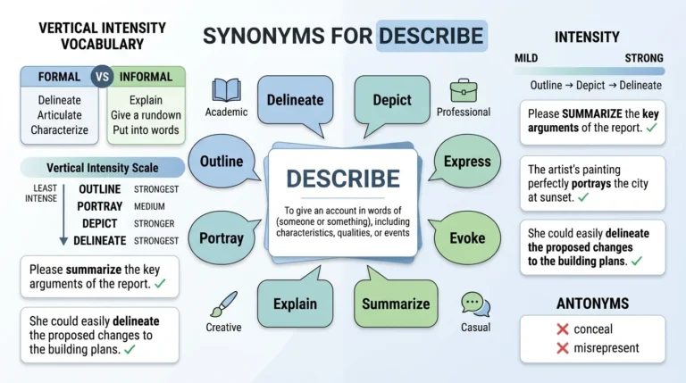 synonyms for describe