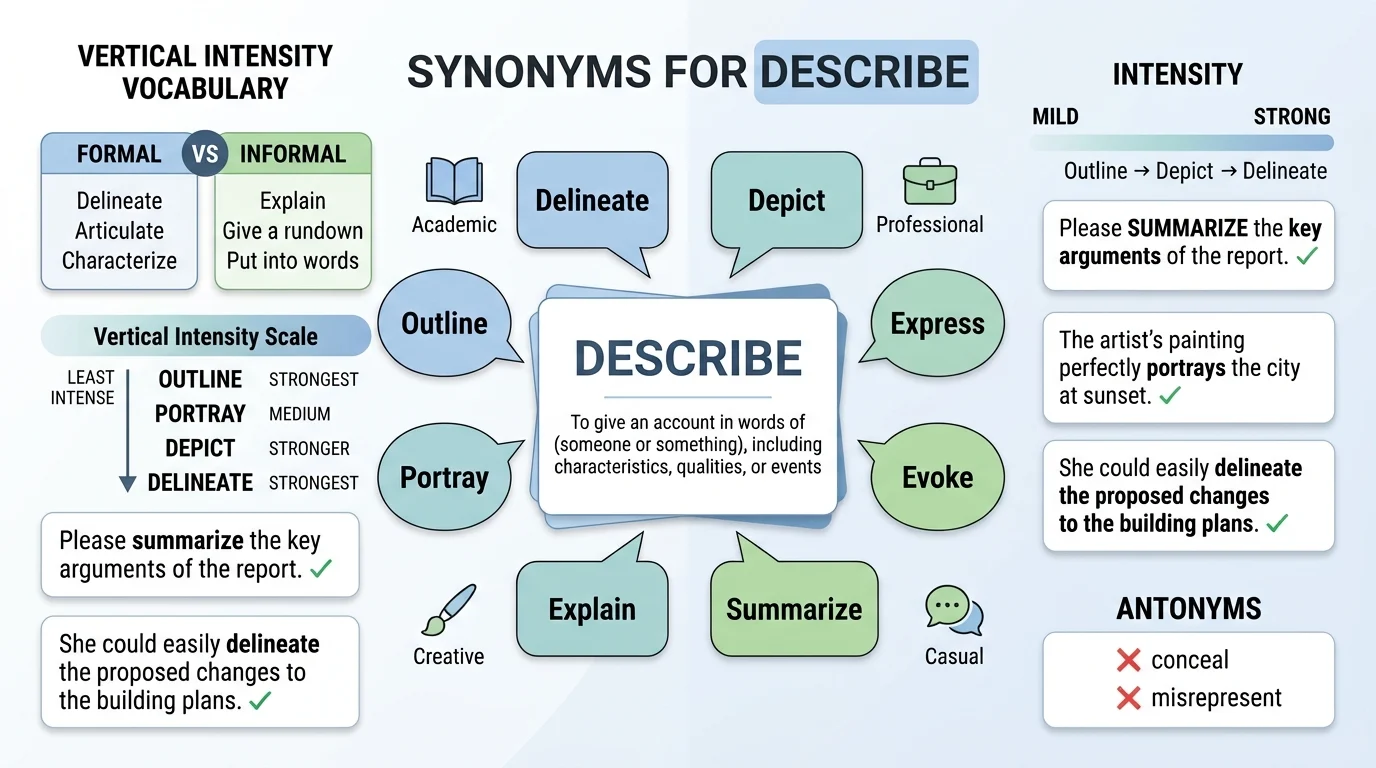 synonyms for describe