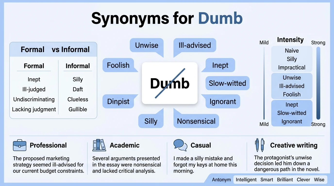 synonyms for dumb