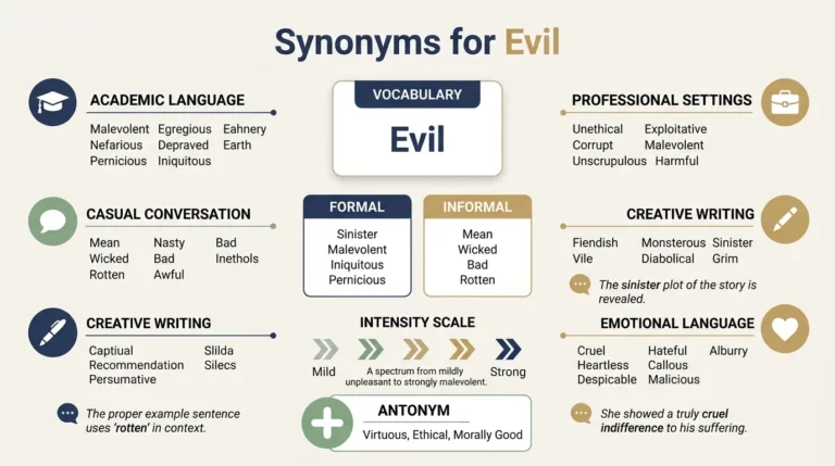 synonyms for evil