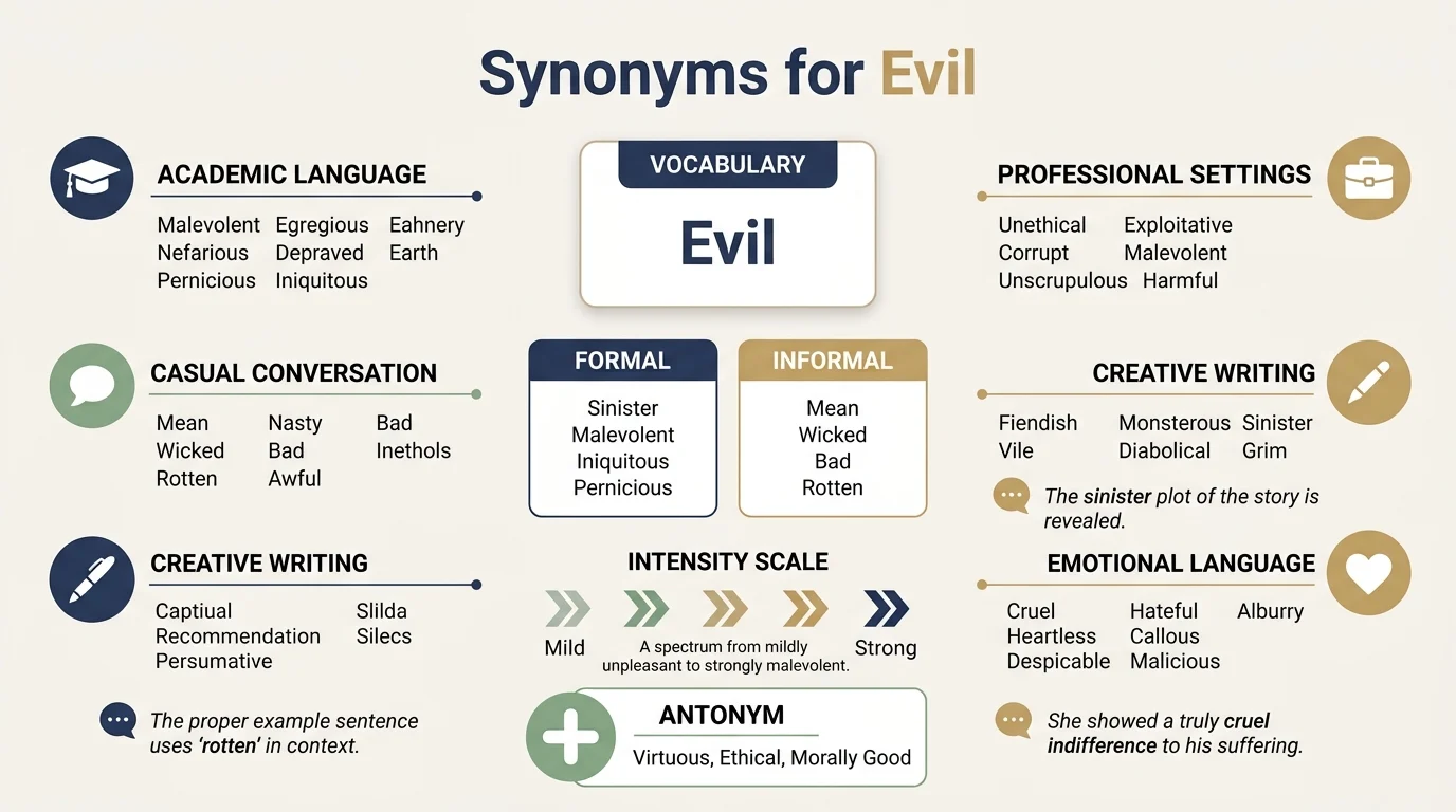 synonyms for evil
