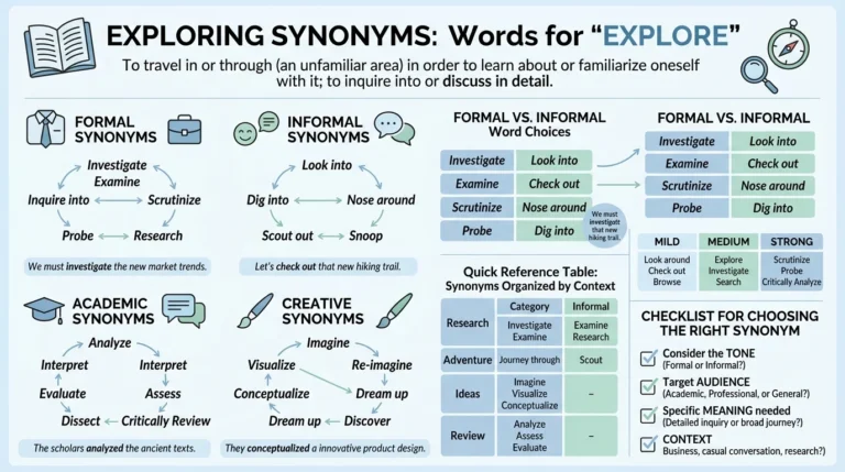 synonyms for explore