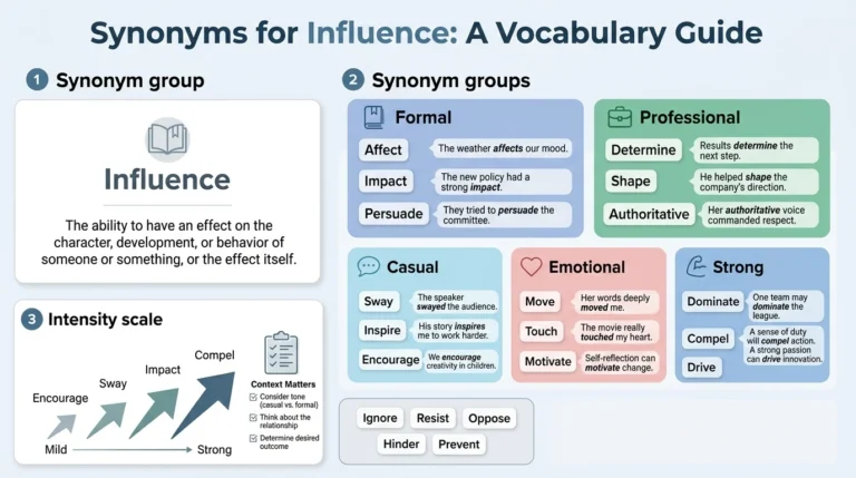 synonyms for influence