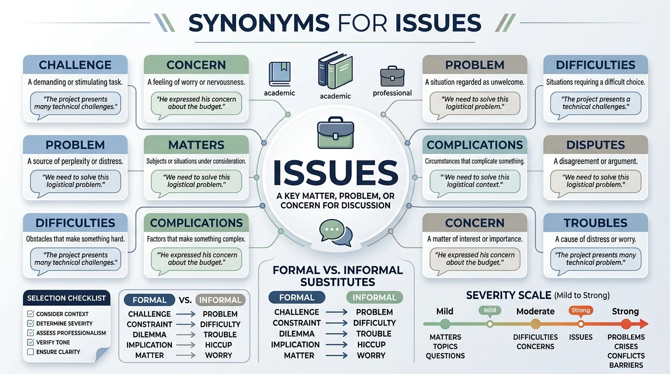 synonyms for issues