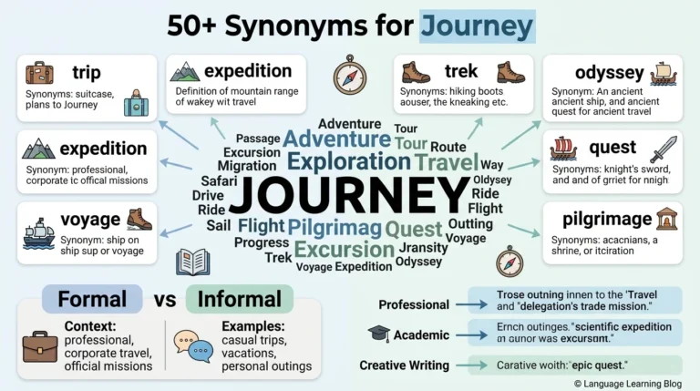 synonyms for journey