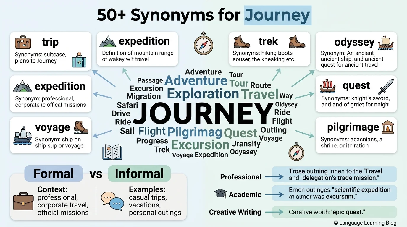synonyms for journey