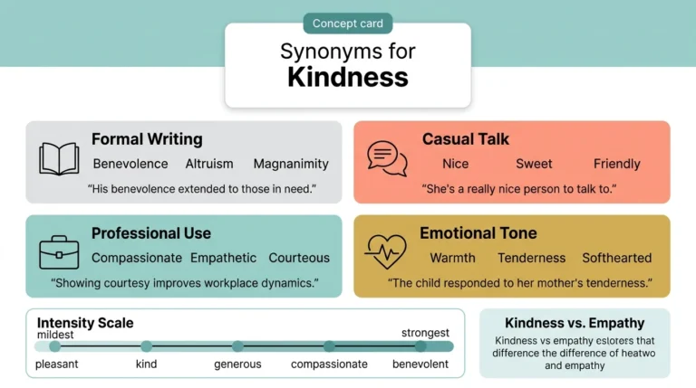 synonyms for kindness