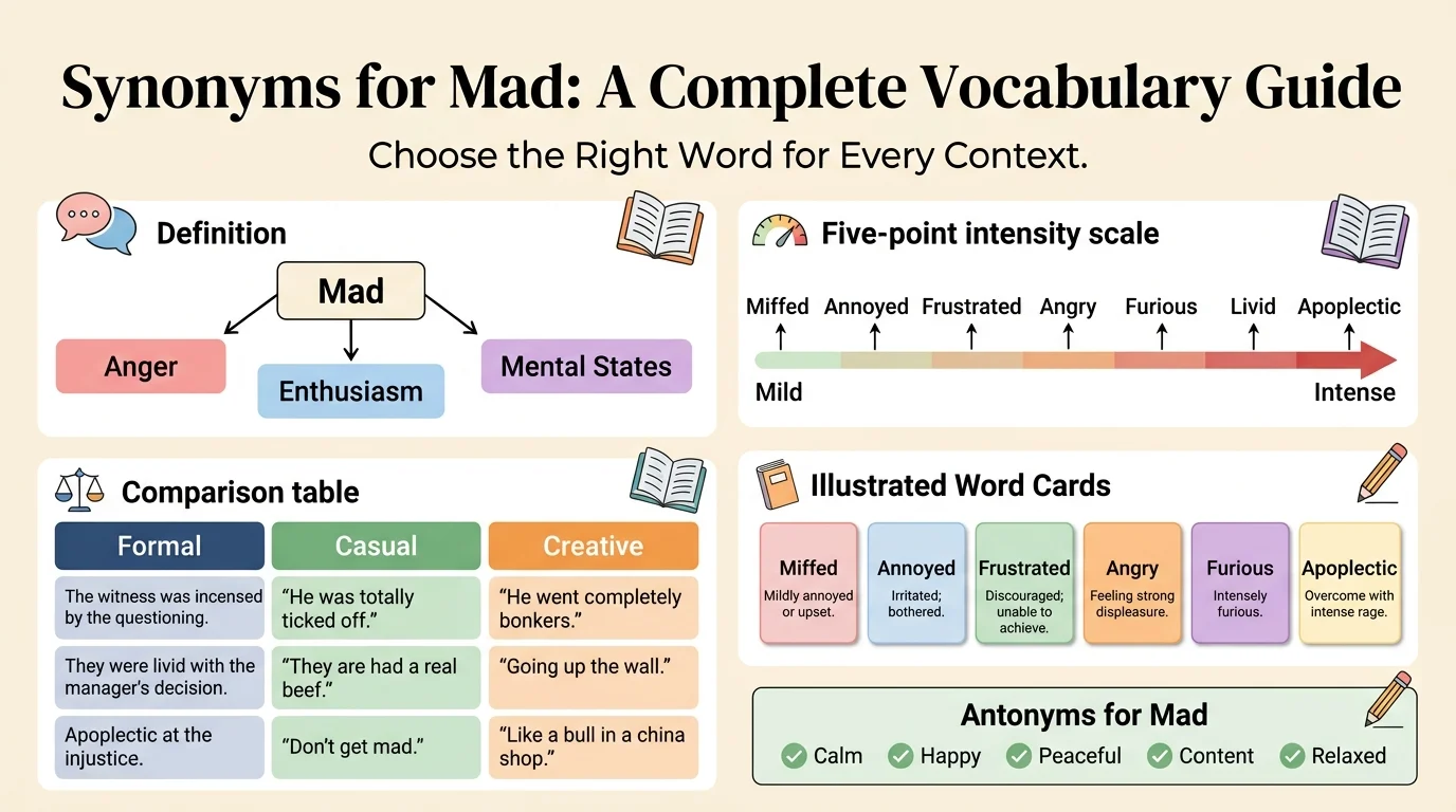synonyms for mad