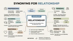 synonyms for relationship
