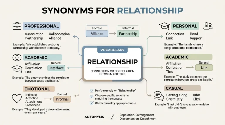 synonyms for relationship