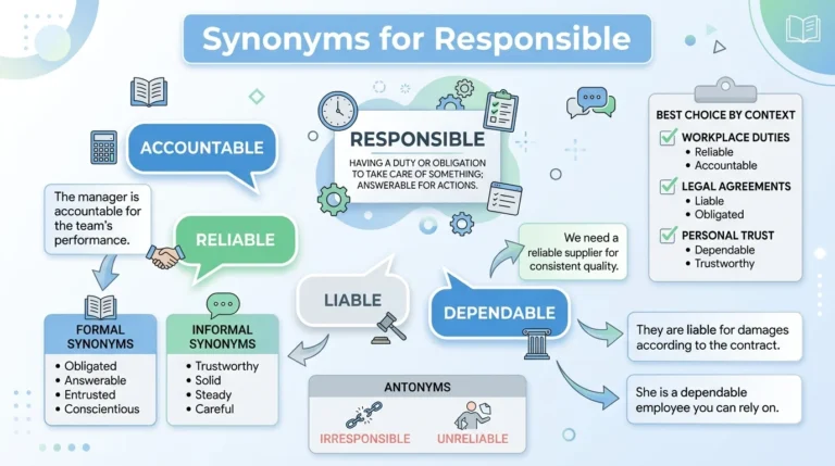 synonyms for responsible