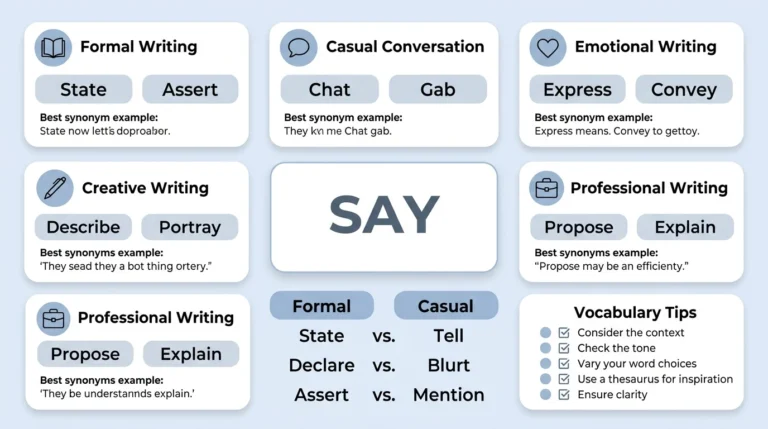 synonyms for say