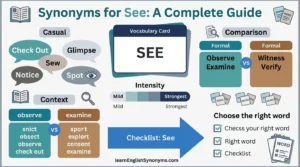 synonyms for see