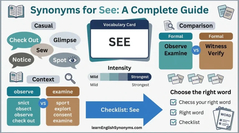 synonyms for see