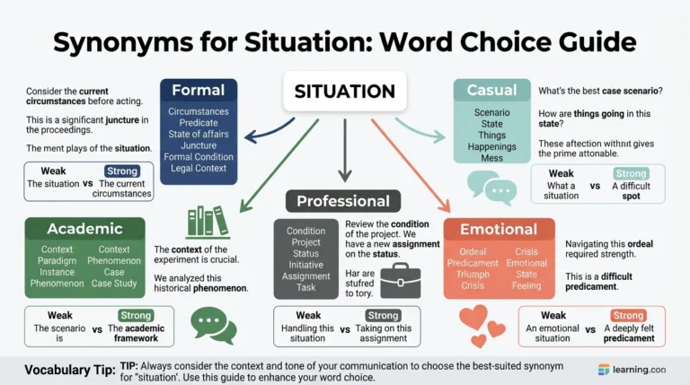 synonyms for situation
