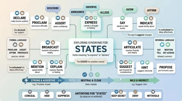 synonyms for states