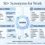 synonyms for work