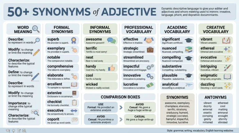 synonyms of adjective
