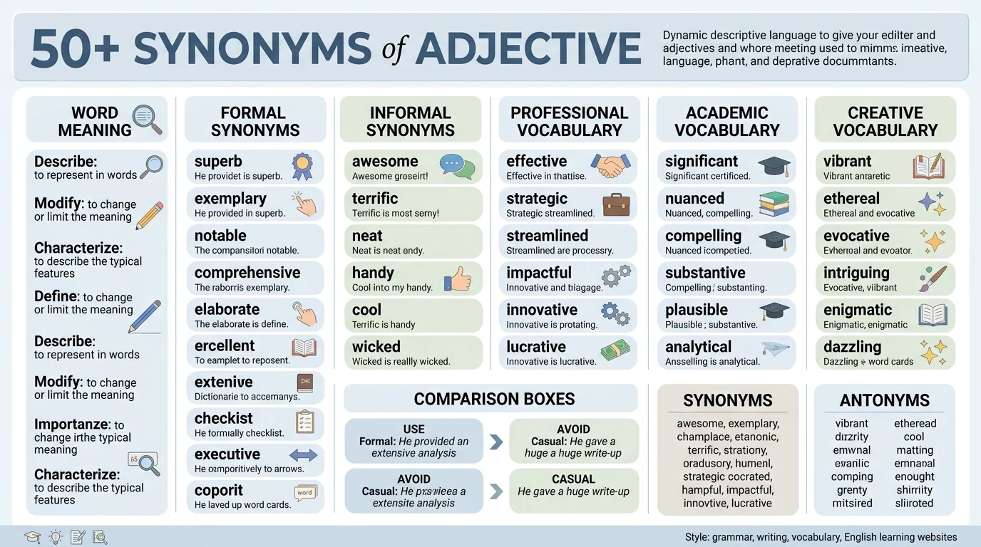 synonyms of adjective