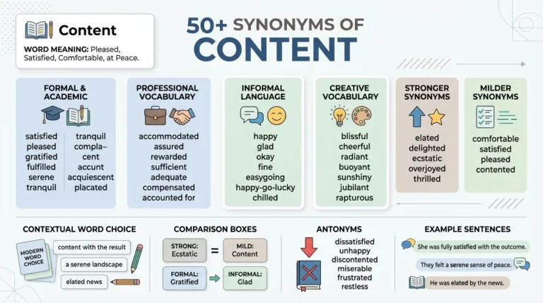 synonyms of content