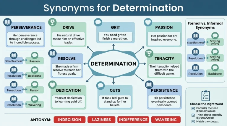 synonyms of determination