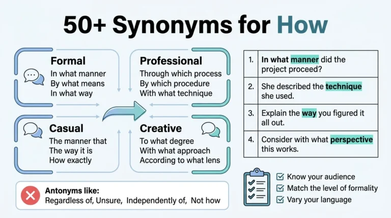 synonyms of how