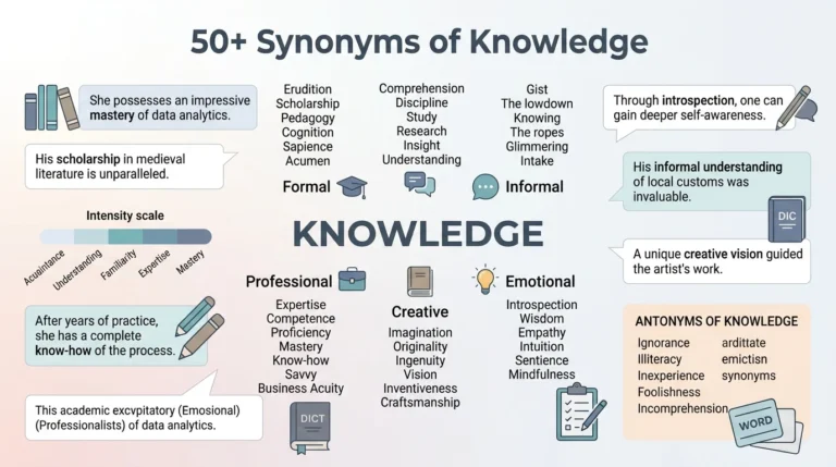 synonyms of knowledge