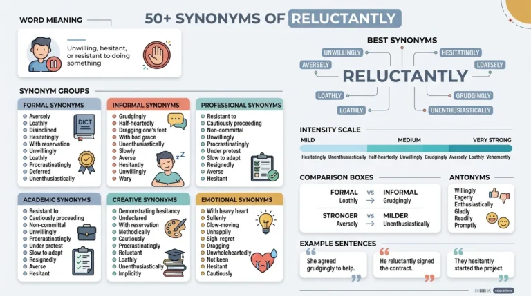 synonyms of reluctantly