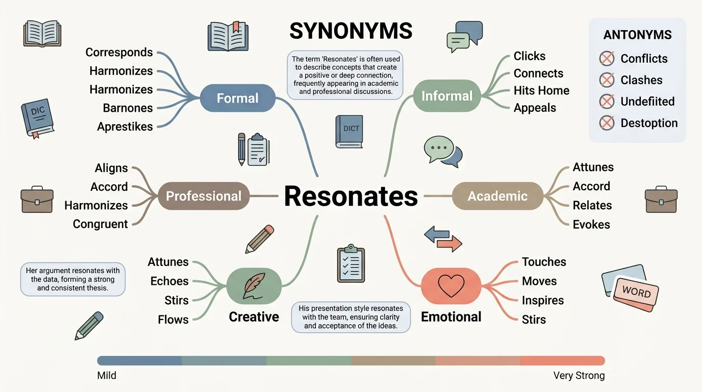 synonyms of resonates