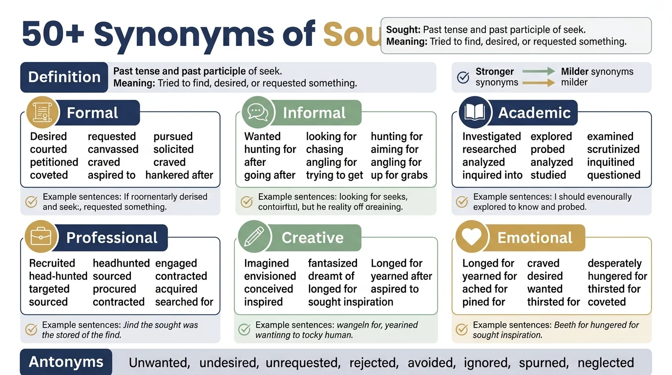 synonyms of sought