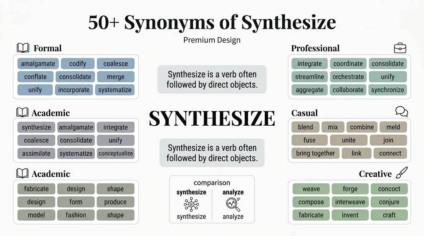 synonyms of synthesize