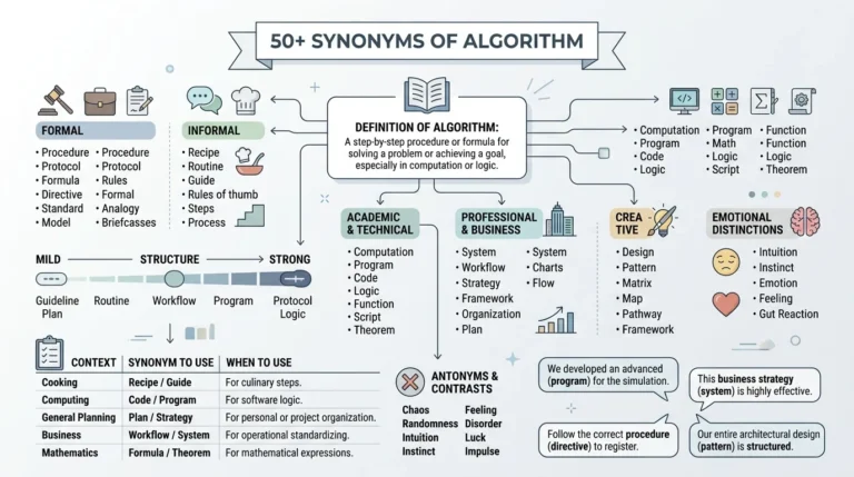 synonyms of algorithm