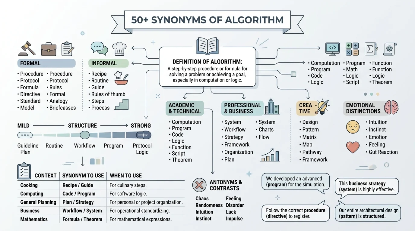 synonyms of algorithm