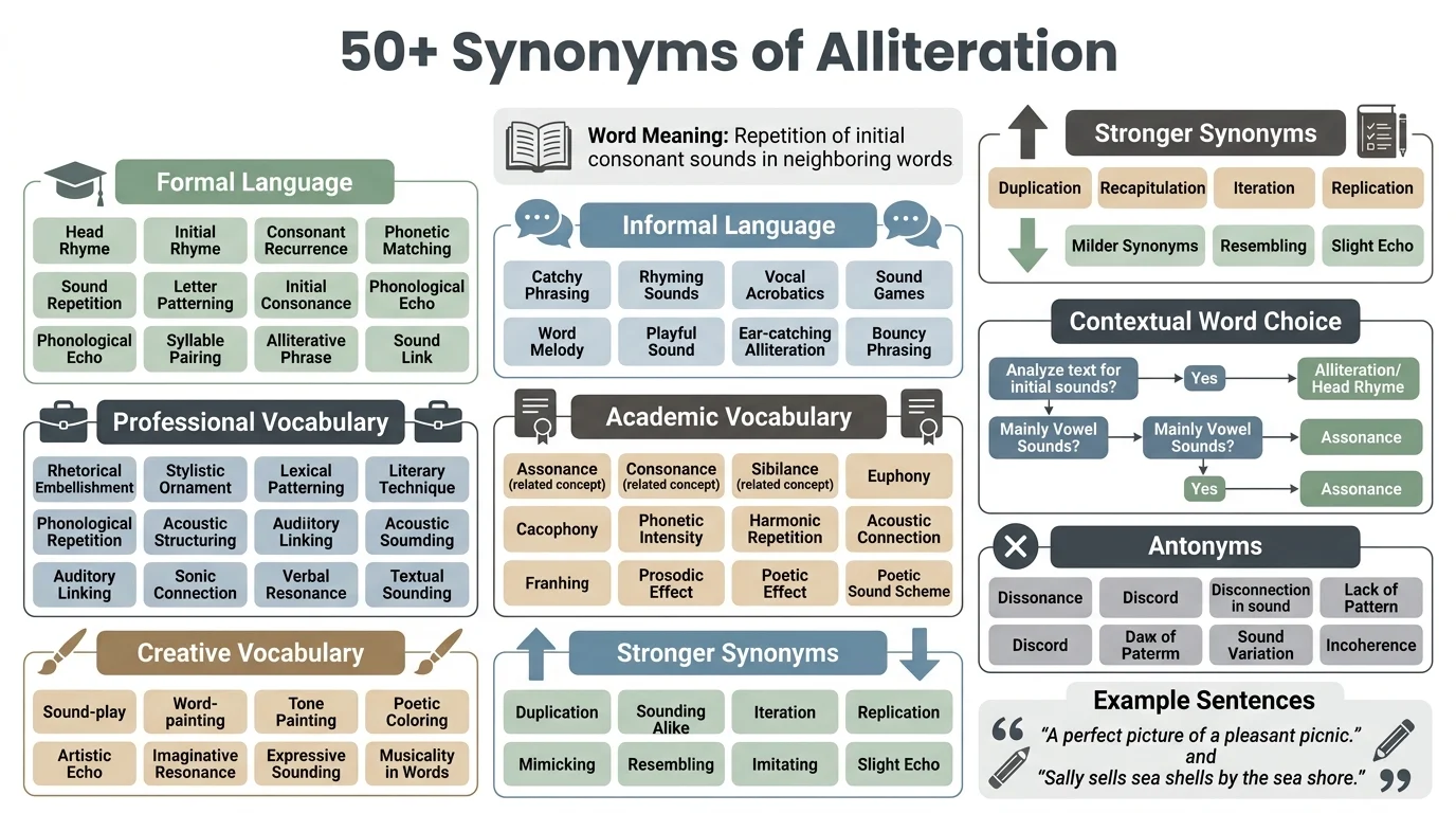 synonyms of alliteration